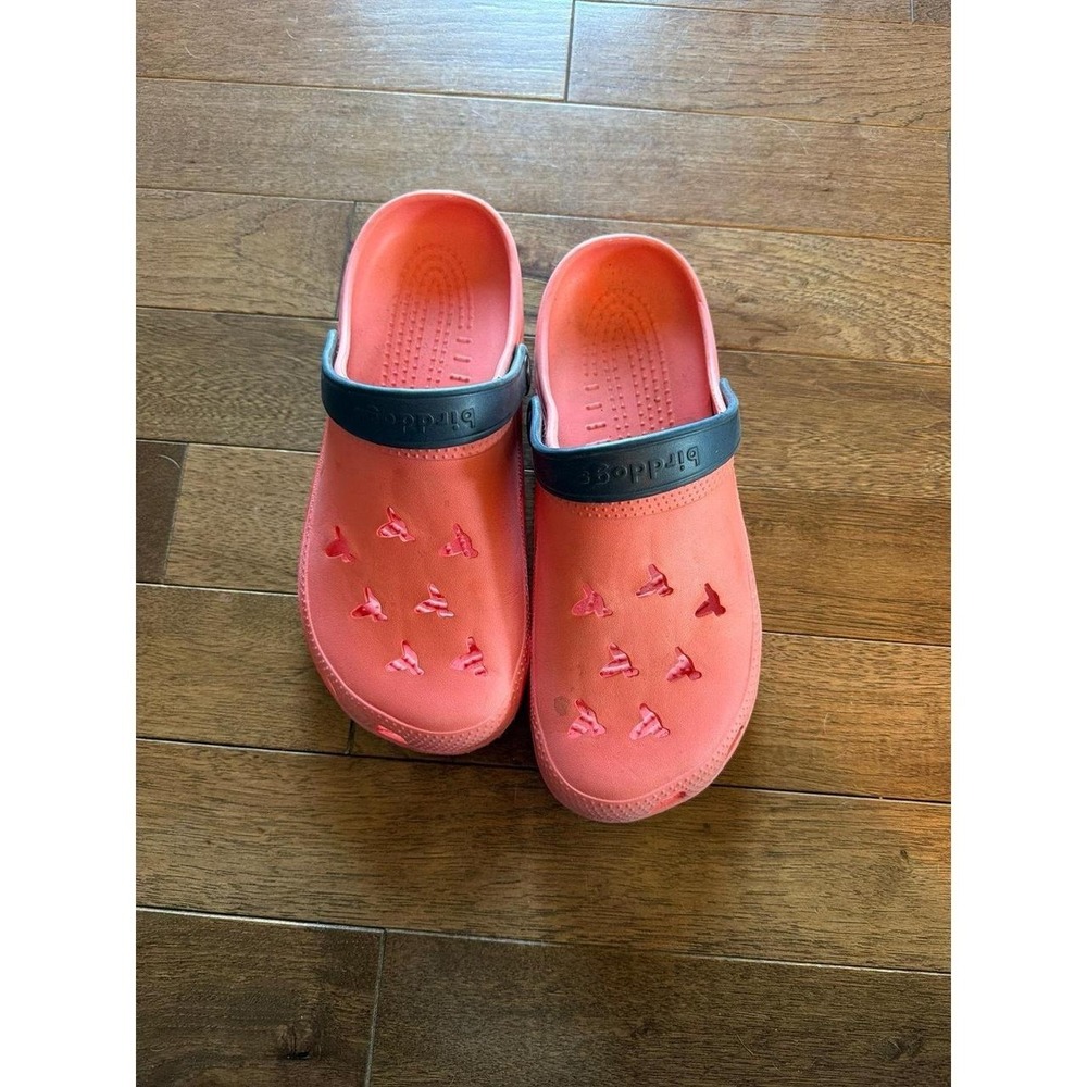 Bird Dogs Men's Slip on Clogs Water Shoes Orange Navy Size 12